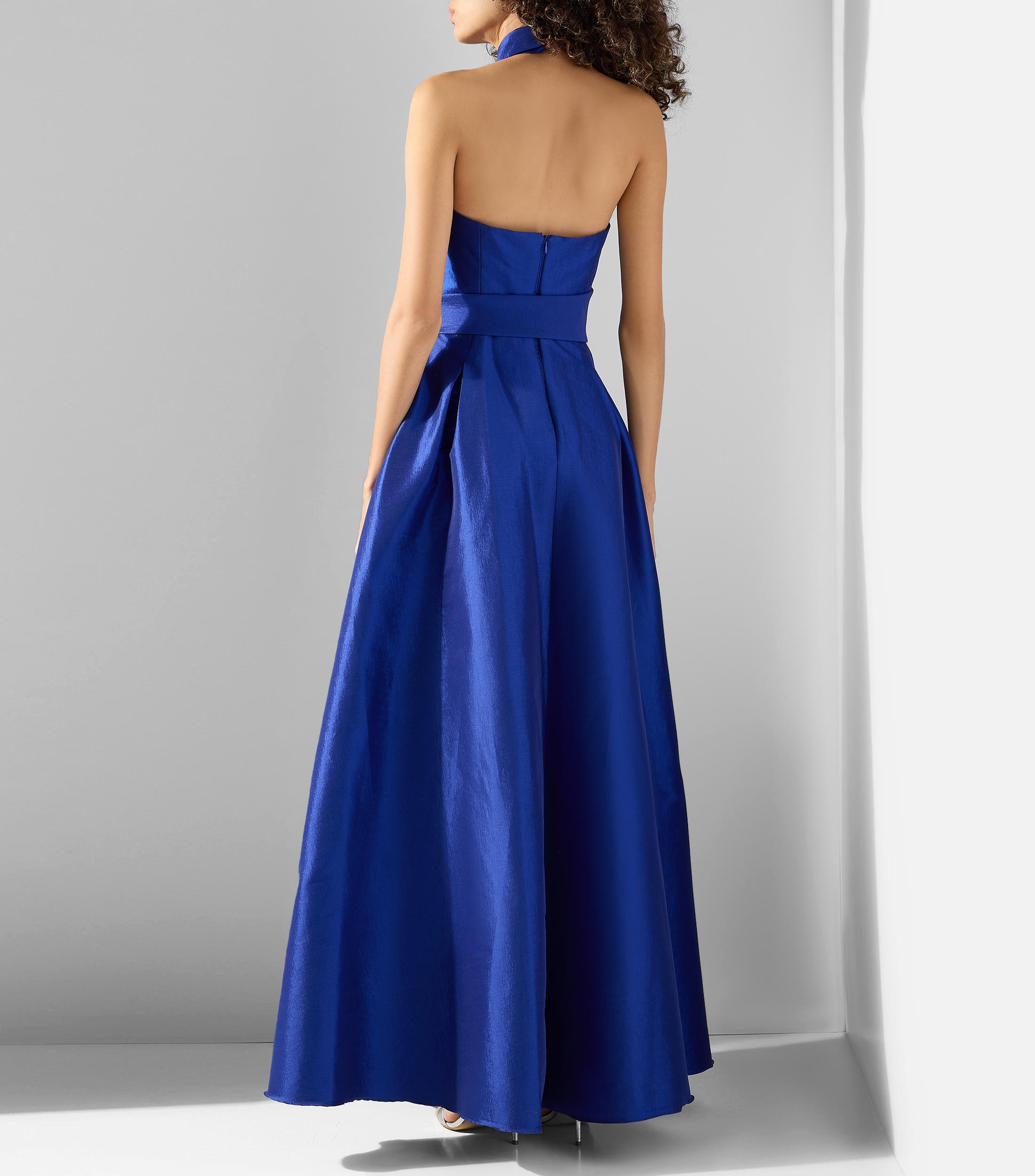 Vestido de fiesta largo liso Mujer